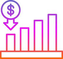 Interest Rate Line Gradient Icon Design vector