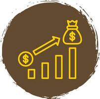 Money Growth Line Gradient Icon Design vector