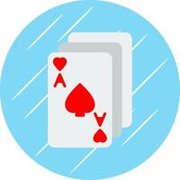 Card Game Flat Circle Icon Design vector