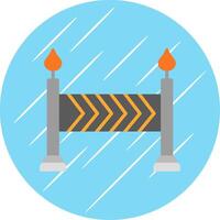 Barrier Flat Circle Icon Design vector