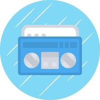 Boombox Flat Circle Icon Design vector