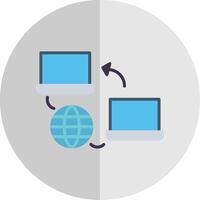 Network Flat Scale Icon Design vector