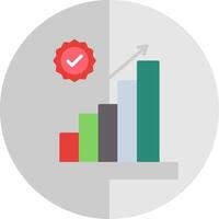 Bar Chart Flat Scale Icon Design vector