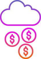Raining Line Gradient Icon Design vector