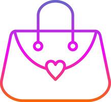 Purse Line Gradient Icon Design vector