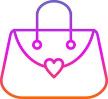 Purse Line Gradient Icon Design vector