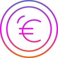 Euro Line Gradient Icon Design vector