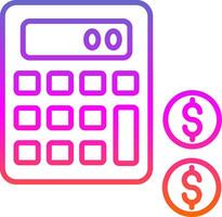 Accounting Line Gradient Icon Design vector