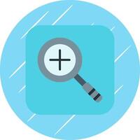 Zoom In Flat Circle Icon Design vector