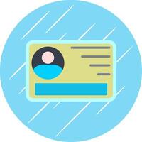 Id Card Flat Circle Icon Design vector