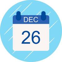 December Flat Circle Icon Design vector