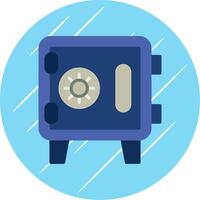 Safe Box Flat Circle Icon Design vector