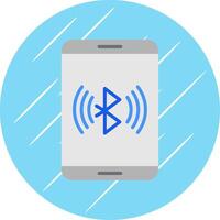 Bluetooth plano circulo icono diseño vector