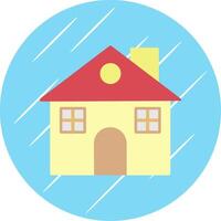 Home Flat Circle Icon Design vector