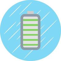 Battery Flat Circle Icon Design vector