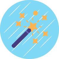 Magic Wand Flat Circle Icon Design vector