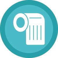 Toilet Paper Line Shadow Circle Icon Design vector