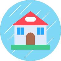 hogar plano circulo icono diseño vector