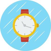 Watch Flat Circle Icon Design vector