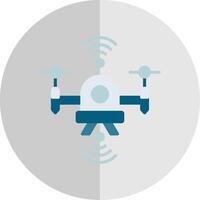 Drone Flat Scale Icon Design vector