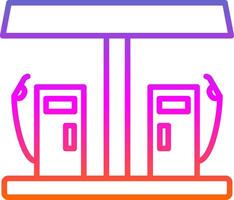 Gas Station Line Gradient Icon Design vector