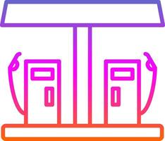 Gas Station Line Gradient Icon Design vector