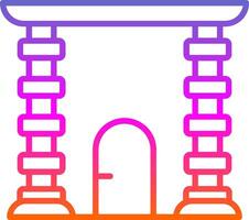 Archway Line Gradient Icon Design vector