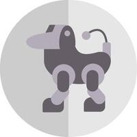 robot plano escala icono diseño vector