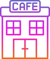 Cafe Line Gradient Icon Design vector