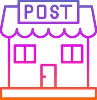 Post Office Line Gradient Icon Design vector