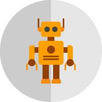 Robot Flat Scale Icon Design vector