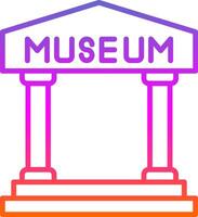 Museum Line Gradient Icon Design vector