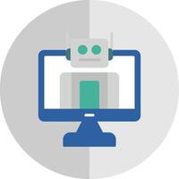 Bot Flat Scale Icon Design vector