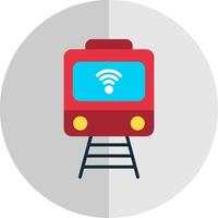 tren plano escala icono diseño vector