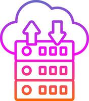 Data Flow Line Gradient Icon Design vector