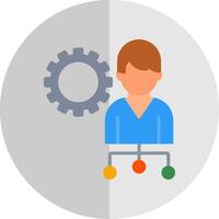Management Flat Scale Icon Design vector