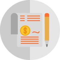 Contract Flat Scale Icon Design vector