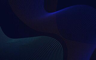 Abstract technology with dynamic wavy lines vector