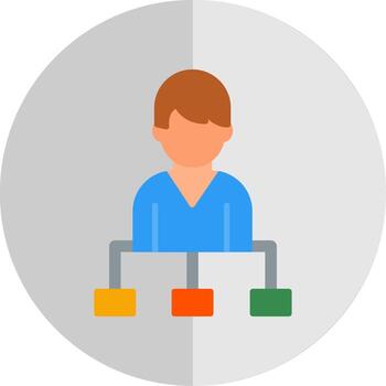 jerarquía plano escala icono diseño vector