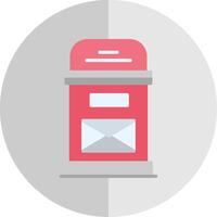 Postbox Flat Scale Icon Design vector