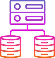 Data Server Line Gradient Icon Design vector