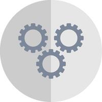 Gears Flat Scale Icon Design vector