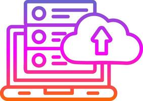 Transfer Data Line Gradient Icon Design vector