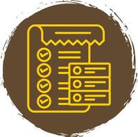 Data List Line Gradient Icon Design vector