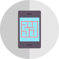 Maze Flat Scale Icon Design vector