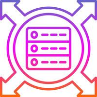 Data Driven Line Gradient Icon Design vector