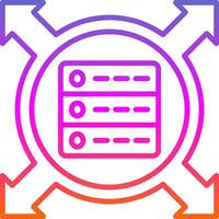 Data Driven Line Gradient Icon Design vector