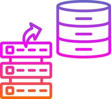 Data Stacks Line Gradient Icon Design vector