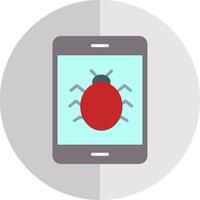 Bug Flat Scale Icon Design vector