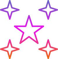 Stars Line Gradient Icon Design vector